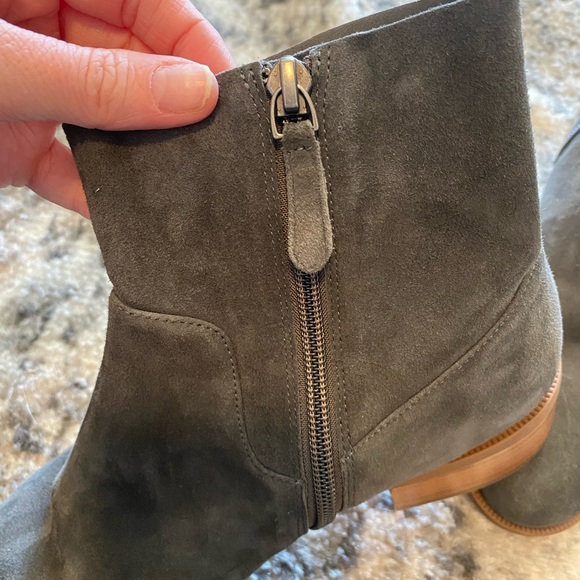 CASLON Susana Charcoal Gray Suede Bootie - Picture 2 of 5